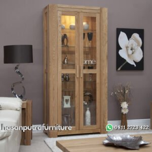Lemari Pajangan Jati Minimalis Model Modern Hasan Putra Furniture Jepara - Indonesia Furniture