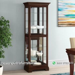 Lemari Pajangan Kayu Jati Britten Model Terbaru Hasan Putra Furniture Jepara - Indonesia Furniture