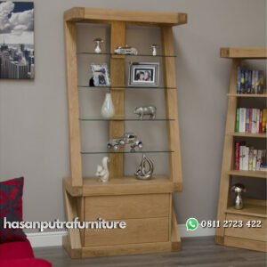 Lemari Pajangan Minimalis Modern Dari Kayu Jati Hasan Putra Furniture Jepara - Indonesia Furniture