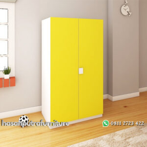 Lemari Pakaian Anak Minimalis 2 Pintu Terbaru Hasan Putra Furniture Jepara - Indonesia Furniture