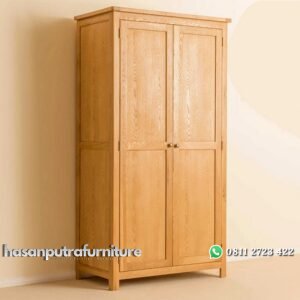 Lemari Pakaian Minimalis Jati 2 Pintu Laner Hasan Putra Furniture Jepara - Indonesia Furniture