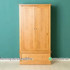 Lemari Pakaian Minimalis Terbaru 2 Pintu Hasan Putra Furniture Jepara - Indonesia Furniture