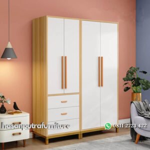 Lemari Pakaian Retro Modern Model Terbaru Hasan Putra Furniture Jepara - Indonesia Furniture