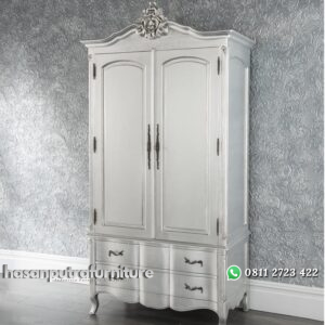 Lemari Pakaian Ukir Silver Estelle Hasan Putra Furniture Jepara - Indonesia Furniture
