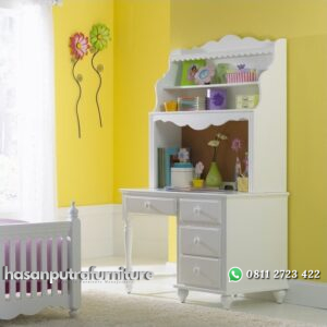 Meja Belajar Anak Perempuan “Putih” Hasan Putra Furniture Jepara - Indonesia Furniture