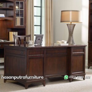 Meja Kantor Direktur Minimalis Jati Hasan Putra Furniture Jepara - Indonesia Furniture