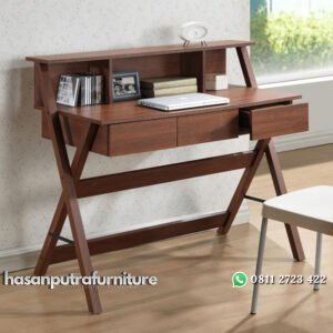 Meja Kerja Jati Minimalis Model Retro Modern Hasan Putra Furniture Jepara - Indonesia Furniture