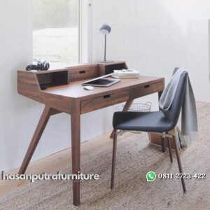 Meja Kerja Jati Terbaru Model Minimalis Retro Modern Hasan Putra Furniture Jepara - Indonesia Furniture