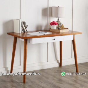 Meja Kerja Kayu Minimalis Desain Retro Modern Hasan Putra Furniture Jepara - Indonesia Furniture
