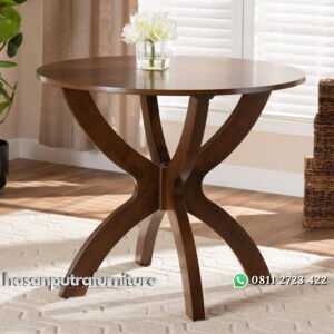 Meja Makan Bundar Minimalis Model Modern Hasan Putra Furniture Jepara - Indonesia Furniture