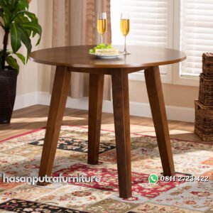 Meja Makan Bundar Terbaru Gaya Minimalis Jati Hasan Putra Furniture Jepara - Indonesia Furniture