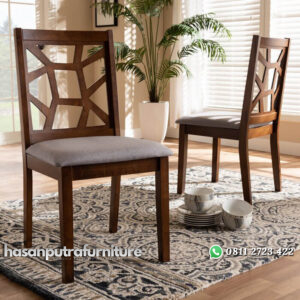 Kursi Makan Kayu Jati Model Minimalis In Walnut Hasan Putra Furniture Jepara - Indonesia Furniture