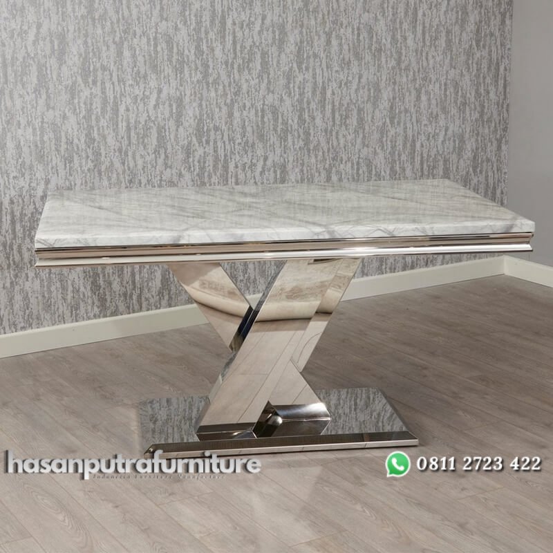 Meja Makan Marmer Kaki Stainless Steel Hasan Putra Furniture Jepara - Indonesia Furniture 1 Meja Makan Marmer Kaki Stainless Steel Hasan Putra Furniture Jepara - Indonesia Furniture