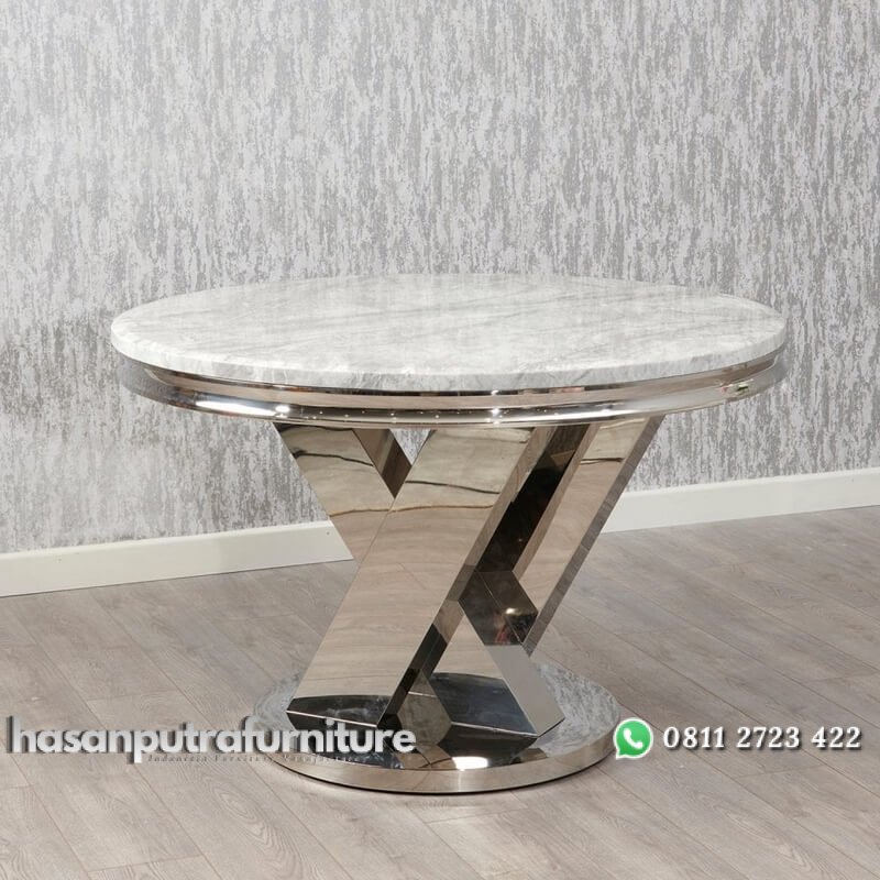 Meja Makan Marmer Terbaru Kaki Stainless Steel Hasan Putra Furniture Jepara - Indonesia Furniture 1 Meja Makan Marmer Terbaru Kaki Stainless Steel Hasan Putra Furniture Jepara - Indonesia Furniture