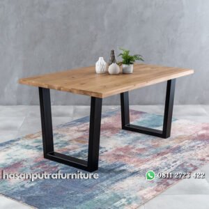 Meja Makan Minimalis Kaki Besi Paling Modern Hasan Putra Furniture Jepara - Indonesia Furniture