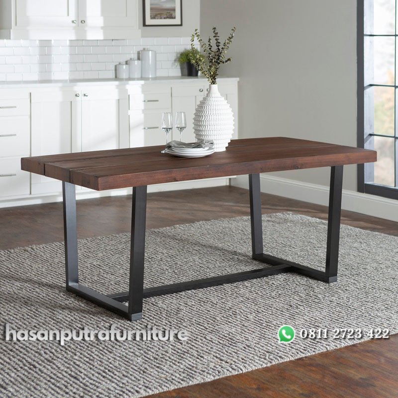 Meja Makan Modern Kaki Besi Model Minimalis Hasan Putra Furniture Jepara - Indonesia Furniture 2 Meja Makan Modern Kaki Besi Model Minimalis Hasan Putra Furniture Jepara - Indonesia Furniture - Gambar 2