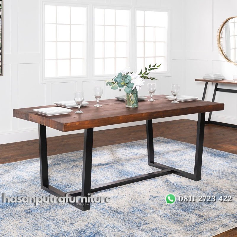 Meja Makan Modern Kaki Besi Model Minimalis Hasan Putra Furniture Jepara - Indonesia Furniture 1 Meja Makan Modern Kaki Besi Model Minimalis Hasan Putra Furniture Jepara - Indonesia Furniture