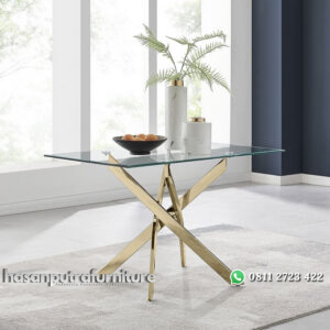 Meja Makan Stainless Minimalis Leo Model Terbaru Hasan Putra Furniture Jepara - Indonesia Furniture