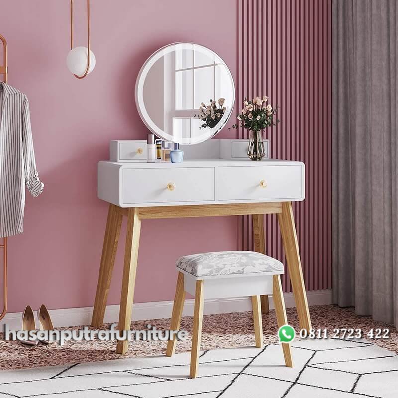 Meja Rias Minimalis Putih & Natural Model Terbaru Hasan Putra Furniture Jepara - Indonesia Furniture 1 Meja Rias Minimalis Putih & Natural Model Terbaru Hasan Putra Furniture Jepara - Indonesia Furniture