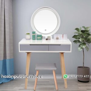 Meja Rias Minimalis Terbaru Kaki Retro Modern Hasan Putra Furniture Jepara - Indonesia Furniture