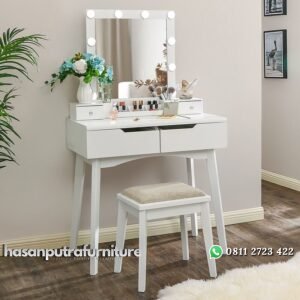 Meja Rias Warna Putih Model Minimalis Terbaru Hasan Putra Furniture Jepara - Indonesia Furniture
