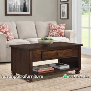 Meja Tamu Laci Minimalis Jati Jepara Hasan Putra Furniture Jepara - Indonesia Furniture