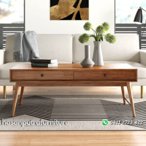 Meja Tamu Mid Century Modern Kayu Jati Hasan Putra Furniture Jepara - Indonesia Furniture