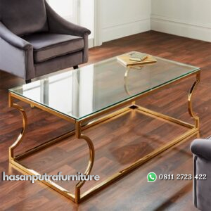 Meja Tamu Stainless Model Minimalis Modern Hasan Putra Furniture Jepara - Indonesia Furniture