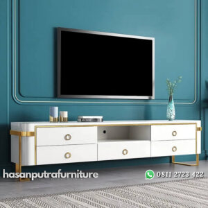 Meja TV Stainless Modern Model Minimalis Terbaru Hasan Putra Furniture Jepara - Indonesia Furniture