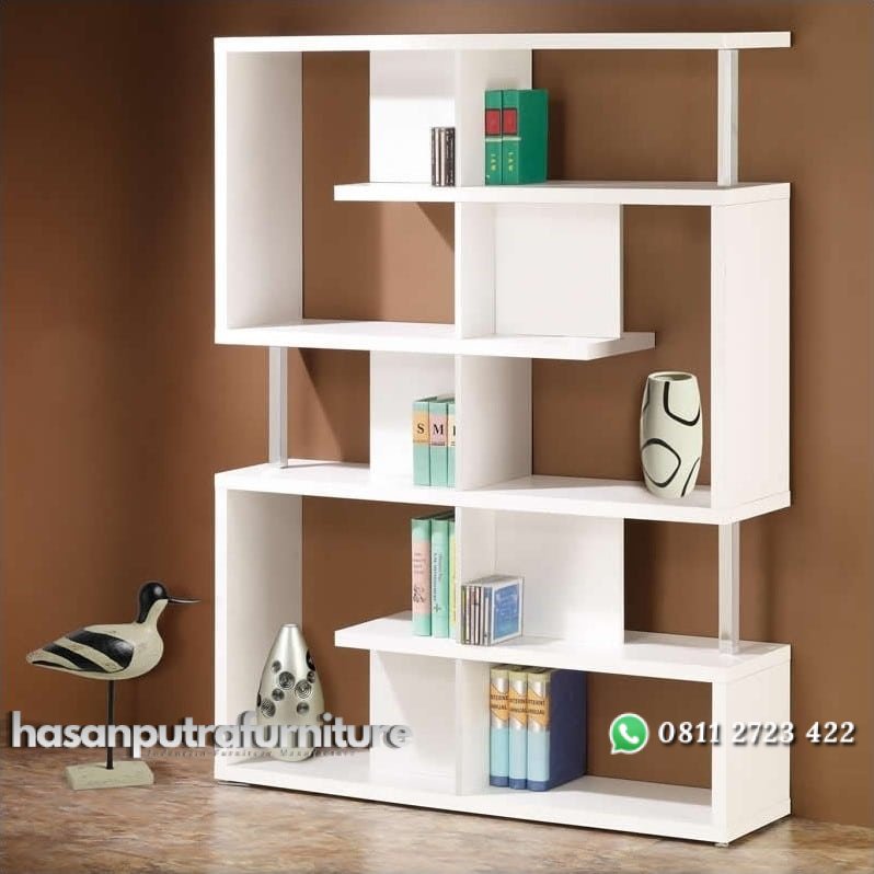 Rak Buku Dinding Minimalis Putih Hasan Putra Furniture Jepara - Indonesia Furniture 1 Rak Buku Dinding Minimalis Putih Hasan Putra Furniture Jepara - Indonesia Furniture