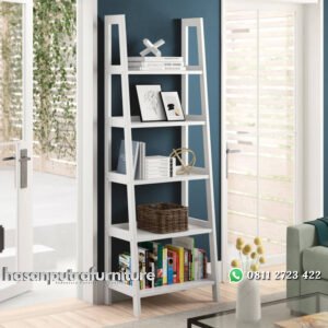 Rak Buku Duco Putih Model Minimalis Baru Hasan Putra Furniture Jepara - Indonesia Furniture