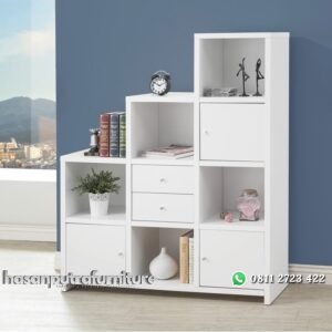 Rak Buku Kayu Model Unik Terbaru Hasan Putra Furniture Jepara - Indonesia Furniture