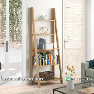 Rak Buku Minimalis Model Terbaru Dari Kayu Jati Hasan Putra Furniture Jepara - Indonesia Furniture