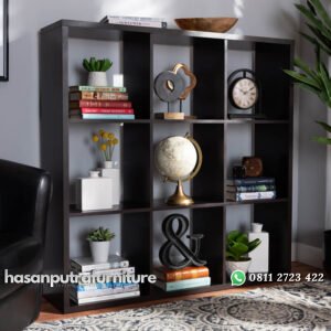 Rak Buku Minimalis Sederhana Dari Kayu Jati Hasan Putra Furniture Jepara - Indonesia Furniture