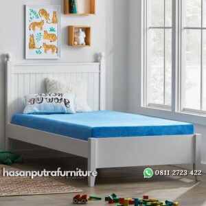 Ranjang Anak Warna Putih Model Minimalis Terbaru Hasan Putra Furniture Jepara - Indonesia Furniture
