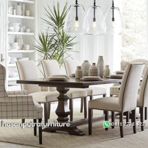 Set Meja Makan 6 Kursi Hasan Putra Furniture Jepara - Indonesia Furniture