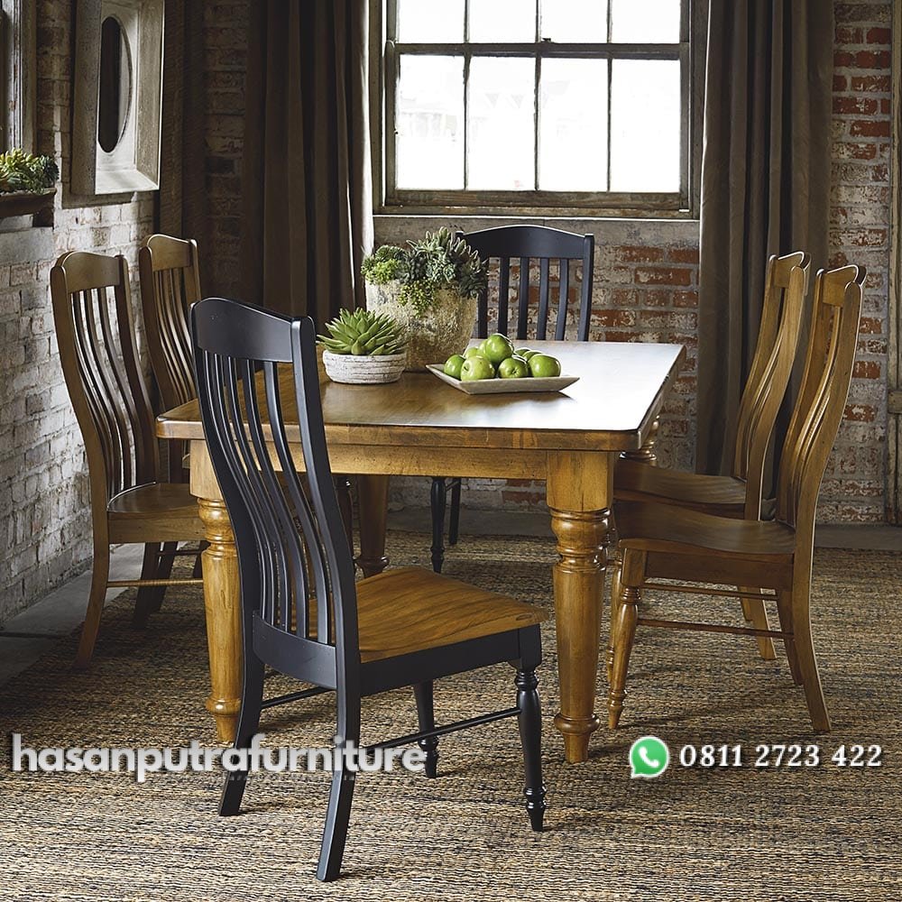 Set Meja Makan 6 Kursi Natural Hasan Putra Furniture Jepara - Indonesia Furniture 3 Set Meja Makan 6 Kursi Natural Hasan Putra Furniture Jepara - Indonesia Furniture - Gambar 3
