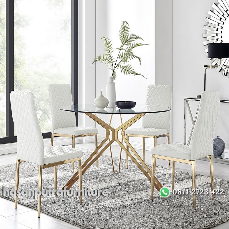 Set Meja Makan Stainless 4 Kursi Model Minimalis Hasan Putra Furniture Jepara - Indonesia Furniture 1 Set Meja Makan Stainless 4 Kursi Model Minimalis Hasan Putra Furniture Jepara - Indonesia Furniture