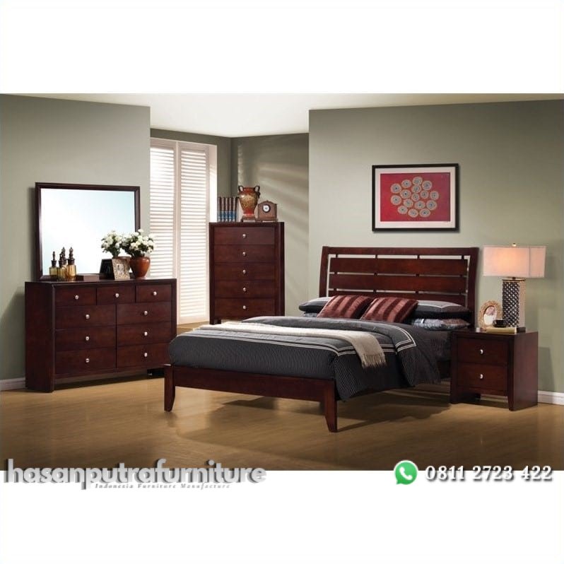 Set Tempat Tidur Minimalis Red Mahogany Hasan Putra Furniture Jepara - Indonesia Furniture 2 Set Tempat Tidur Minimalis Red Mahogany Hasan Putra Furniture Jepara - Indonesia Furniture - Gambar 2