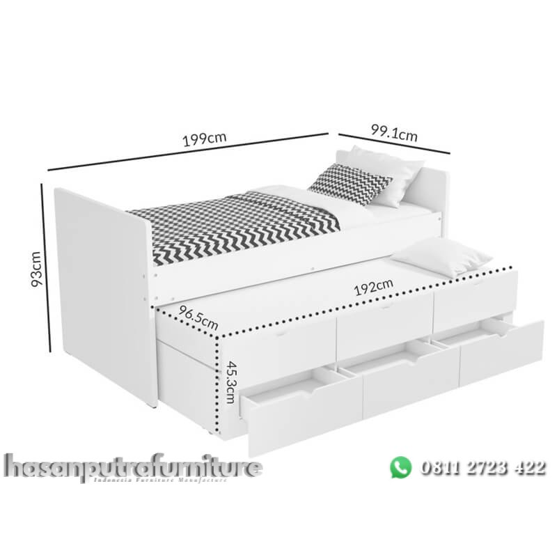 Tempat Tidur Anak Modern Model Minimalis Sorong Laci Hasan Putra Furniture Jepara - Indonesia Furniture 2 Tempat Tidur Anak Modern Model Minimalis Sorong Laci Hasan Putra Furniture Jepara - Indonesia Furniture - Gambar 2