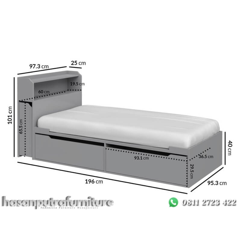 Tempat Tidur Anak Terbaru Model Minimalis 2 Laci Hasan Putra Furniture Jepara - Indonesia Furniture 3 Tempat Tidur Anak Terbaru Model Minimalis 2 Laci Hasan Putra Furniture Jepara - Indonesia Furniture - Gambar 3