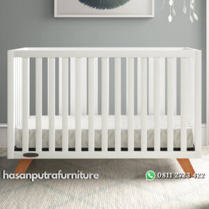 Tempat Tidur Bayi Putih Model Minimalis Terbaru Hasan Putra Furniture Jepara - Indonesia Furniture