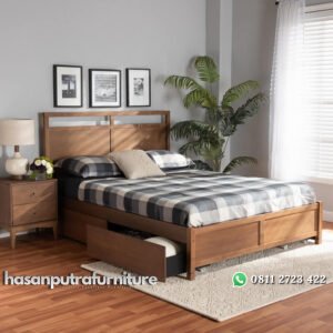 Tempat Tidur Jati Saffron Model Minimalis Jepara Hasan Putra Furniture Jepara - Indonesia Furniture