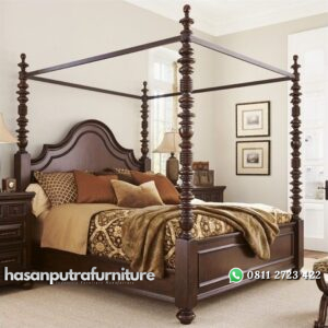 Tempat Tidur Kanopi “klasik” Jati Hasan Putra Furniture Jepara - Indonesia Furniture