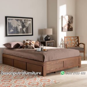 Tempat Tidur Kayu Jati Wren Minimalis Jepara Hasan Putra Furniture Jepara - Indonesia Furniture