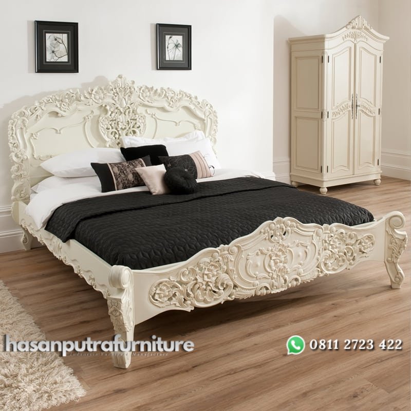 Tempat Tidur Mewah Rococo Putih Hasan Putra Furniture Jepara - Indonesia Furniture 1 Tempat Tidur Mewah Rococo Putih Hasan Putra Furniture Jepara - Indonesia Furniture