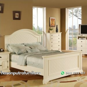 Tempat Tidur Minimalis Putih Gading Cessy Hasan Putra Furniture Jepara - Indonesia Furniture
