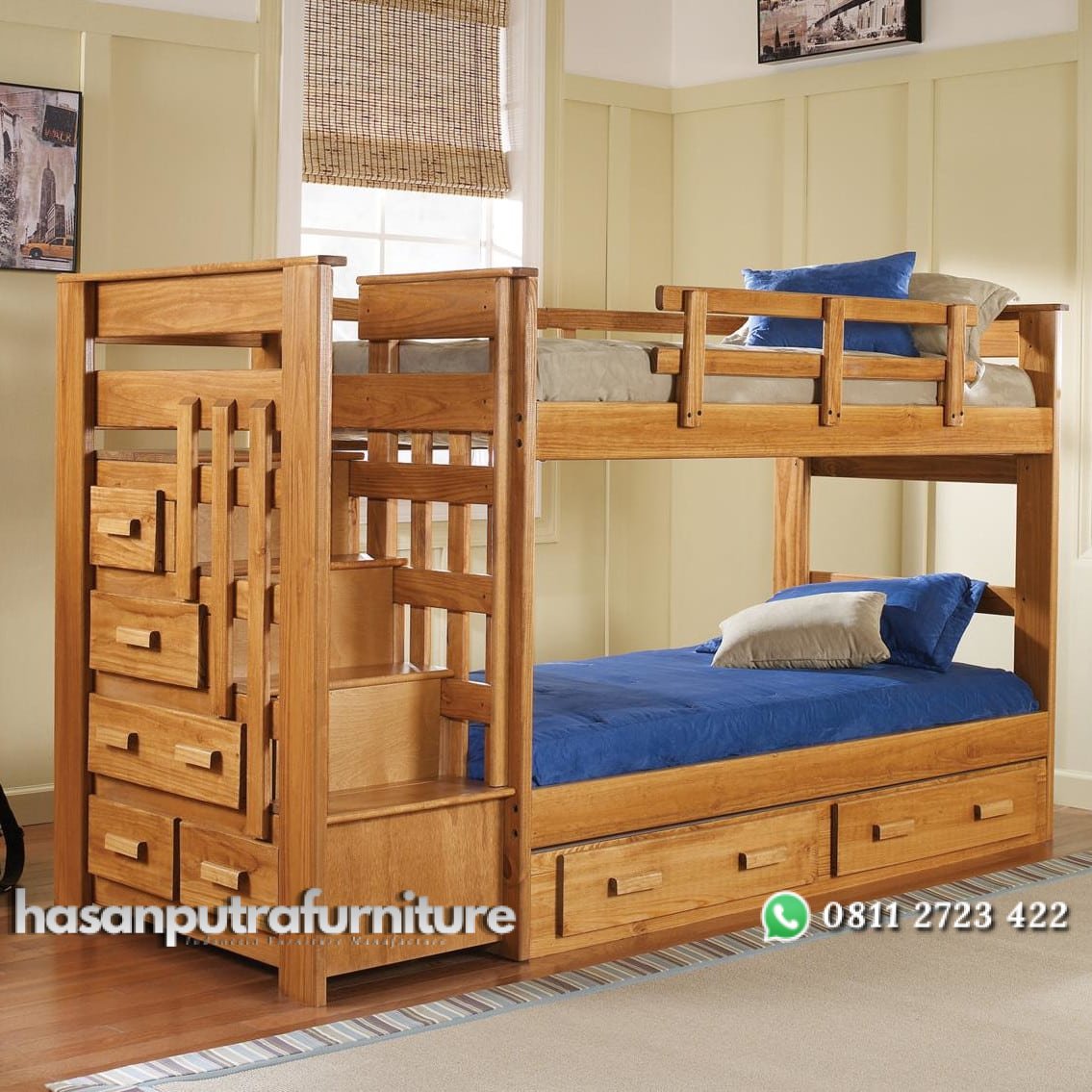 Tempat Tidur Tingkat Tangga Laci Hasan Putra Furniture Jepara - Indonesia Furniture 1 Tempat Tidur Tingkat Tangga Laci Hasan Putra Furniture Jepara - Indonesia Furniture
