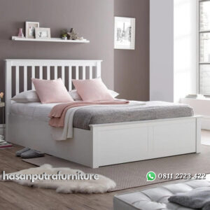 Tempat Tidur Warna Putih Model Minimalis Terbaru Hasan Putra Furniture Jepara - Indonesia Furniture